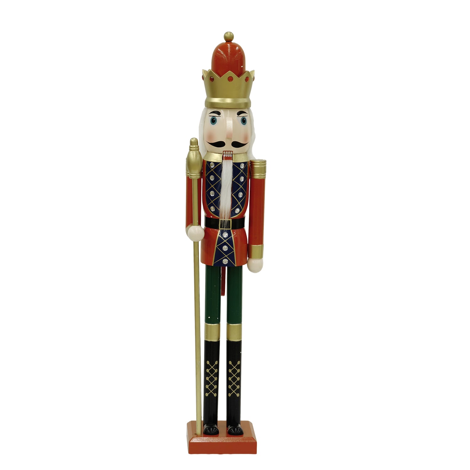 VESTIAMO CASA GRAN NATALE - Schiaccianoci Soldato Rosso e Oro h120 cm - Decorazione natalizia